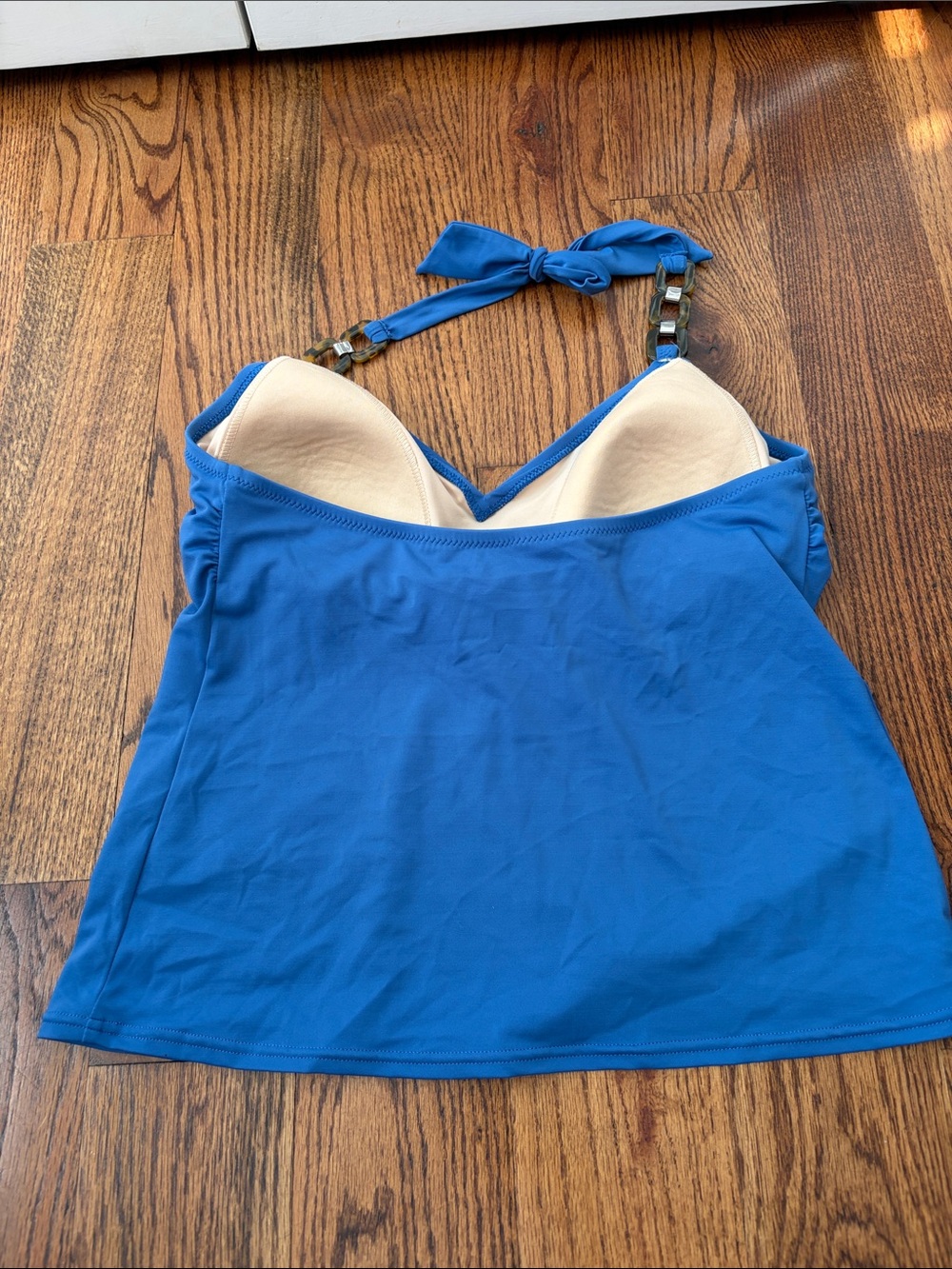 Lands' End Blue Tankini Top and Bikini Bottom Set - Picture 5 of 6